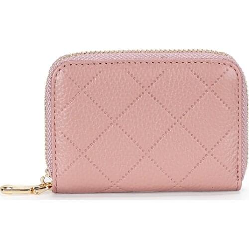 COMFORSKIN Genuine Leather Women Card Wallet New Arrivals Business Card Case Fashion Geometric Style Card Holders For Women