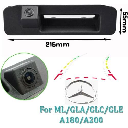 Dynamic trajectory Wide angle Lens Rear View Trunk Handle Camera For Mercedes Benz ML A180 A200 GLA GLC GLE