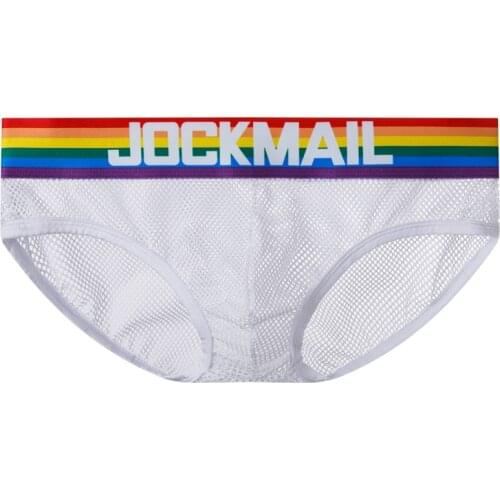 Designer fashion sexy mesh mens underwear low waist Briefs solid color see-through shorts Quick-drying swimming trunks