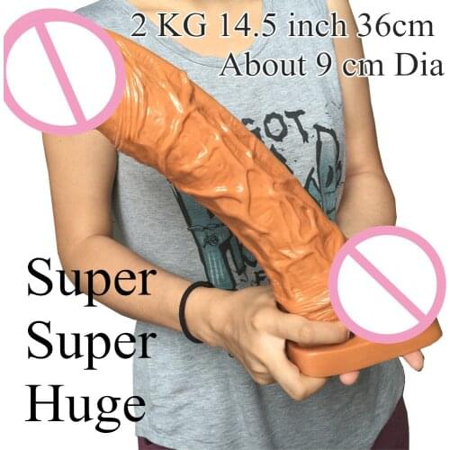 14.56" 370mm Extreme Big Realistic Dildo Super Thick Huge Dildo Penis Dick Dong Women Sex Toy sex product