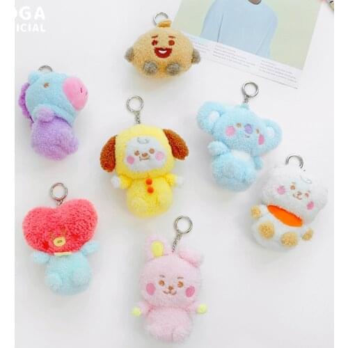 JCBTS21 Bulletproof Youth Group K-pop new small animal plush doll pendant cute cartoon idol pendant keychain small gift