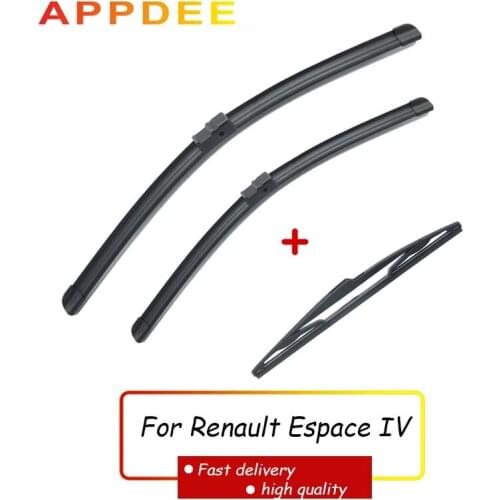 APPDEE Wiper Front Rear Wiper Blades Set For Renault Espace IV 2002-2014 Windshield Windscreen Front Rear Window 30"+26"+14"