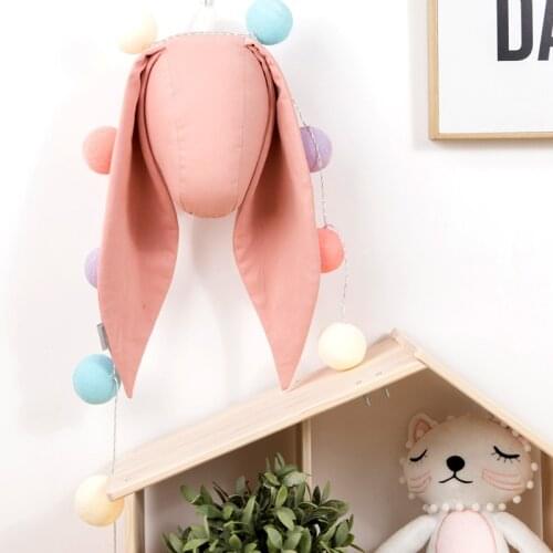 Nordic Home Living Room Creativity Animal Rabbit Head Background Wall Hanging Decor Childrens Room Bedroom Pendant Decoration