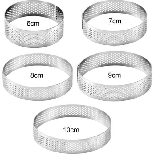 Tart Circle Mold Corrosion Resistance Hollow-out design Reusable French Mousse Cake Baking Ring for Dessert