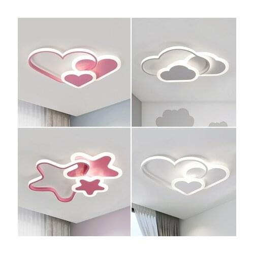 Best Fashionable and simple Nordic style bedroom personality creativity Star Cloud childrens room art ceiling lamp