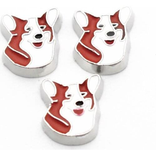 New Arrive 10pcs/lot Cute dog floating charms living glass memory lockets diy animal Accessory charms jewelry