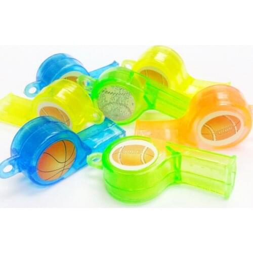 6 piece plastic ball whistle Boys Girks Kids Pinata game gift Loot Gag Birthday Christmas Xmas PARTY FAVORS toys prize gift