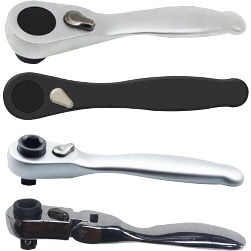 1/2" 1/4" 3/8" Chrome Vanadium Steel Mini Ratchet Wrench Bidirectional Control Ergonomic Design Quick Socket Wrench Tools