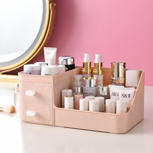 Simple Desktop Cosmetic Storage Box Household Drawer Plastic Jewelry Storage Finishing Box Makeup Tool Lipstick Storage Rack