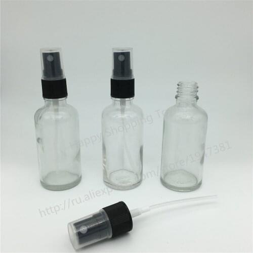 10pcs 30ml clear glass bottle with lotion sprayer, Essential Oil Spray Bottle, factory wholesale