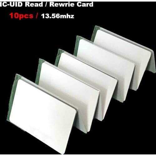 10pcs/Lot 13.56MHz UID IC Card Blank Writable Changeable Smart card Keyfobs Clone Card for RFID Copier Duplicator Access Control