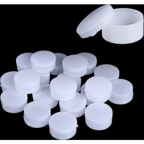 20pcs 5/10/20g Empty Plastic White Makeup Cosmetic Jars Skin care Containers Lotion Bottle Face Cream Sample Pots Organizer Box