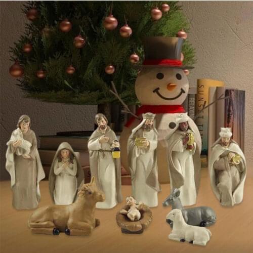 Christ Birth Of Jesus Manger Ornament Nativity Scene Resin Crafts Nativity Ornament Nativity Statue Christmas Crib Figurines