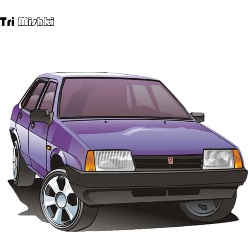 Tri Mishki WCS676 12*17.7cm VAZ 2115 car sticekr PVC coloful Decals Motorcycle Accessories sticker
