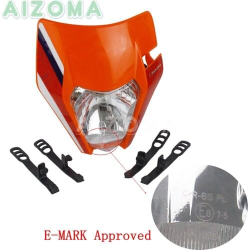 Universal Enduro Dirt Bike Headlight Off Road Head Light Fairing for MX EXC EXC-F SX F XCF XC 85 250 300 350 450 500 530 690