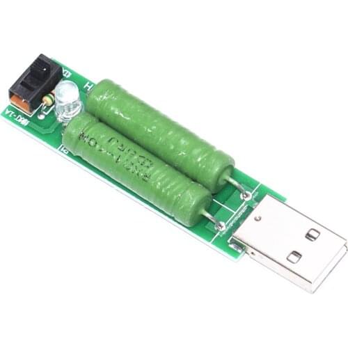 1PCS USB mini discharge load resistor 2A/1A With switch 1A Green led, 2A Red led USB Port Mini Discharge Load