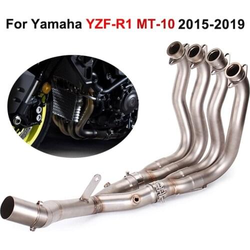 Motorcycle Exhaust System Front Header Link Pipe for Yamaha YZF R1 MT-10 2015-2019
