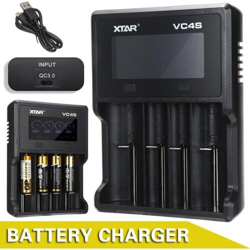 New Durable VC4S Battery LCD Charger For 18650 Li-Ion Ni-MH 4-Bay W USB Cable Electronic Accessories And Parts