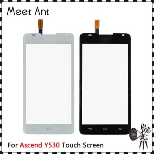 10pcs/lot High Quality 4.5" For Huawei Ascend Y530 Touch Screen Digitizer Sensor Outer Glass Lens Panel Black White