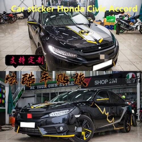 Car Decal Sticker Wrap Design FOR Honda Civic body exterior decoration decal Civic modification