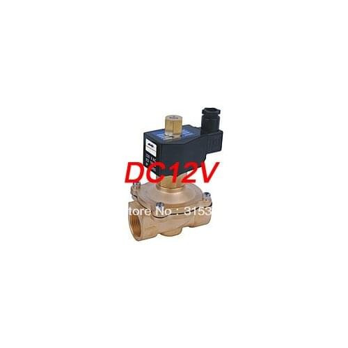 Free Shipping 5PCS 3/4'' Normally Open Water Solenoid Brass Valve Model 2W200-20-NO DC12V