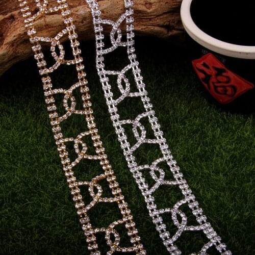 Free Shipping 5yards Rhinestone crystal Chain Bridal Sash Rhinestone Applique, Wedding Applique,Rhinestone Trimming LSRT046