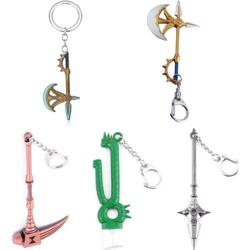Anime The Seven Deadly Sins Escanor Rhitta Keychain Nanatsu No Taizai Axe Bottle Opener Key Chain Escanor Pendant For Men Gift