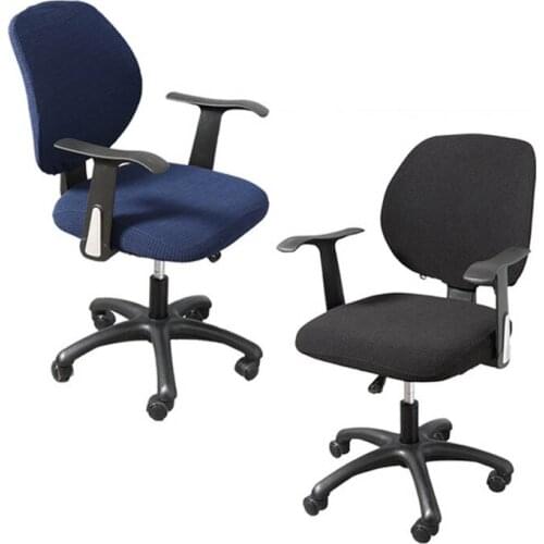 Two-Piece Office Chair Covers Water Resistant Stretchable Jacquard Rotating Chair Covers for Desk Computer Chair Slipcovers