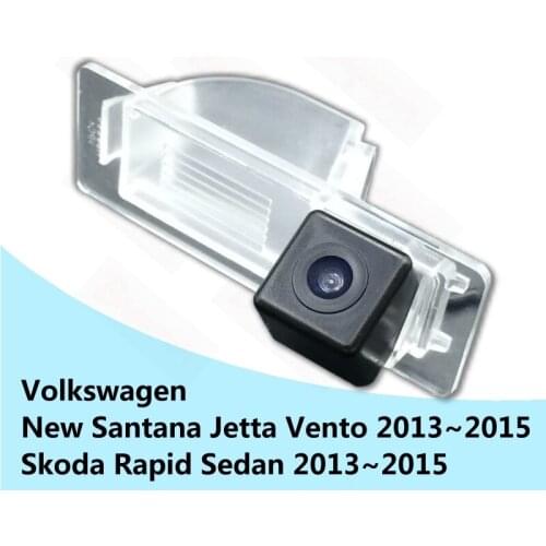 For Volkswagen New Santana Jetta Vento Skoda Rapid Sedan 13~15 SONY Night Vision Car Reverse Backup Parking Rear View Camera HD