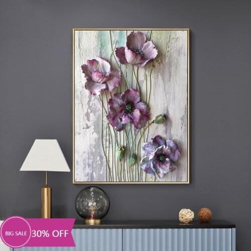 Art Scandinavian Flower Poster Home Decor Canvas Painting Wall Art Posters And Prints Wall Pictures For Living Room Decoration