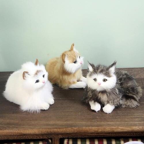 Simulated Prone Position Cat Household Photography Car Display Window Decor Toy