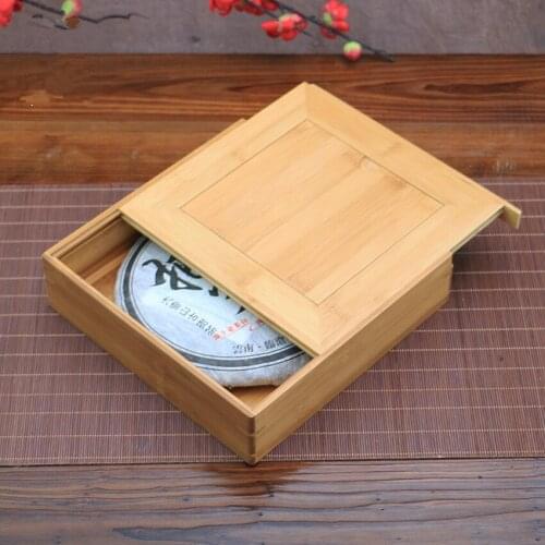 Japan Style Handmade Bamboo wood Pu Er Tea Box Kung Fu Tea Storage Tools Health Care Eco-friendly Tea Set Bamboo Tray Wholesale