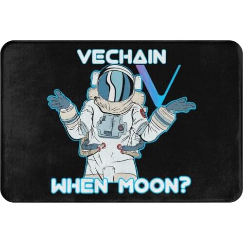 Vechain Crypto Miners Anti-Slip Doormat Kitchen Mat VET When Moon Hallway Carpet Entrance Door Rug Home Decor