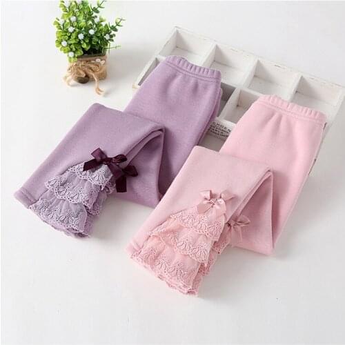 Baby Girl Leggings 2020 Spring New Childrens Clothing Toddler Girls Casual Bow Tie Legging Kids Girls Thin Cute Pants Trousers