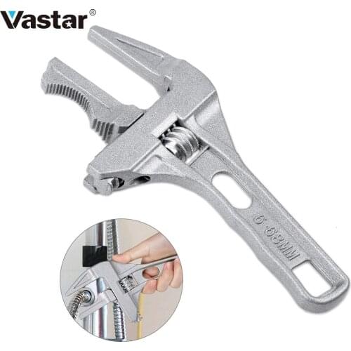 Multi-function Adjustable Wrench Aluminium Alloy Large Open Wrench Universal Spanner Repair Tool for Water Pipe Screw Bathroom