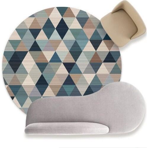 Fashion Modern Simple Nordic Triangle Splicing Living Room Bedroom Hanging Basket Chair Circular Mat Carpet Customization