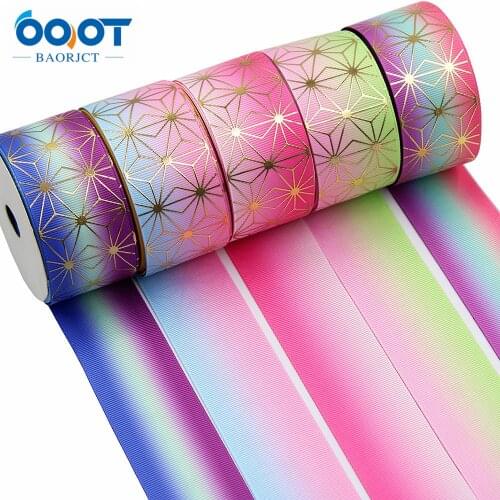 Monochrome Double-Sided Gradient Bronzing Grosgrain Ribbons,38MM,5Yards/Lot Bow Cap DIY Accessories Decorations M-21109-31