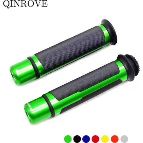 Motorcycle 22MM Handbar Grips With Bar End Aluminum Rubber Handle Grips For Yamaha FZ1 Ducati Monster 696 797 BMW F800GS F650GS