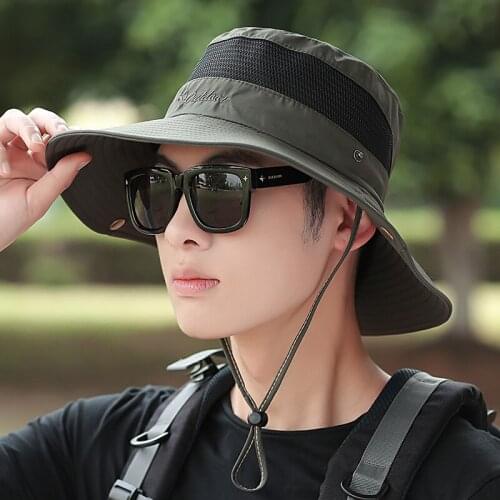 Outdoor Hat Fishing Mountaineering Mens Summer Beach Sunscreen Hats Sunscreen Fisherman Breathable Sun Shade Visor Caps H172
