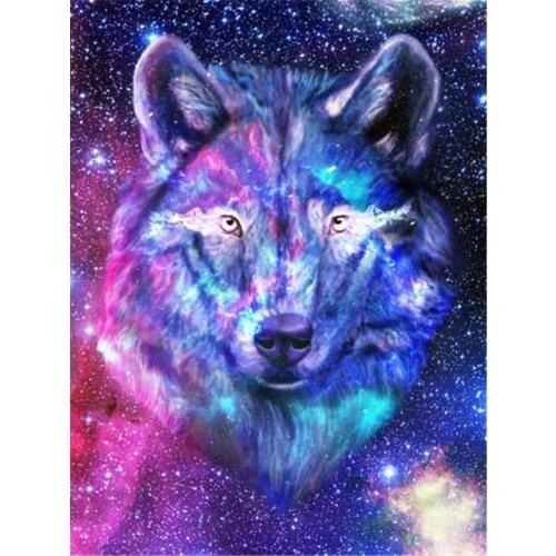 Animal Wolf Printed Canvas 11CT Cross Stitch Embroidery Kit DMC Threads Craft Handmade Knitting Sewing Magic Sales