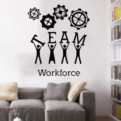 Office Teamwork spirit Business Worker Inspire Wall Decal Office Decoration sticker waterproof vinyl wall Stickers vinyl ov84