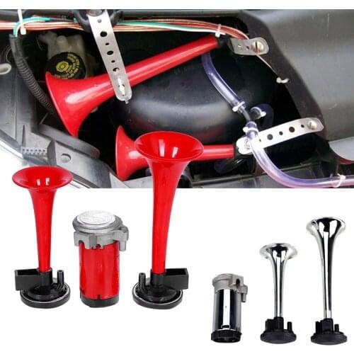New 110db Super Loud Car Air Horn Set 12V Dual Trumpet Compressor Complete Set for Trucks Cars Automobiles Lorry Boat Train