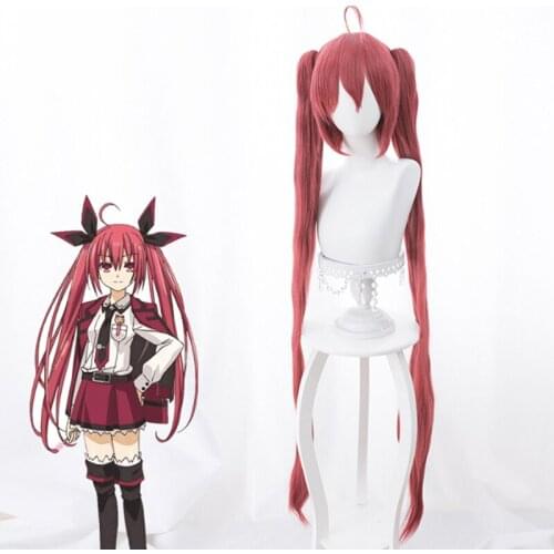 Anime DATE A LIVE Itsuka Kotori Long Straight Synthetic Hair for Women Party Cosplay Wig+ Free Wig Cap