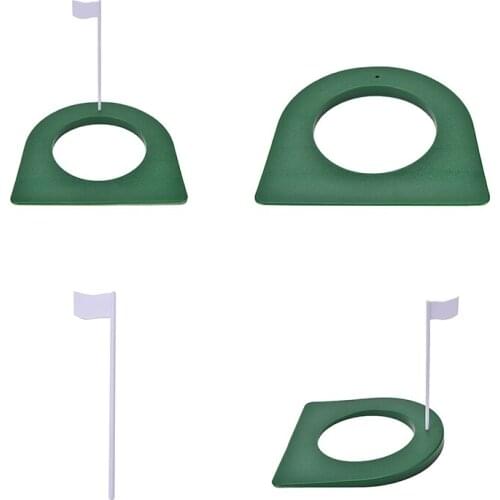 GOLF In/Outdoor Regulation Putting Cup Hole Putter Practice Trainer Aid Flag WF