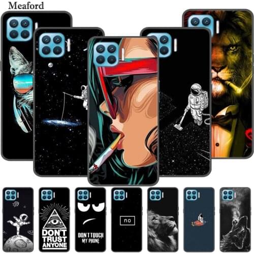 For OPPO F17 PRO Case Luxury Silicone TPU Soft Cover Phone Case for OPPO F17 F 17 Shockproof Astronaut TPU Bumper Fundas Coque