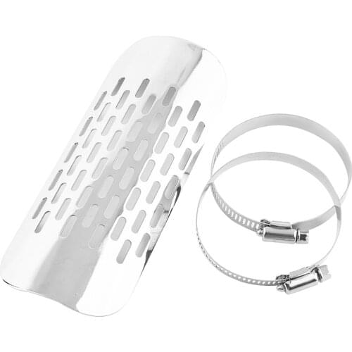 Stainless Steel Motorcycle Exhaust Muffler Pipe Heat Shield With 2 Adjustable Mounting Clamps Universal Heat Cover​​ For Suzuki