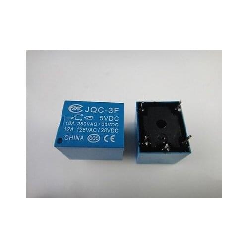 10pcs JQC-3F(T73) DC 5V 5PIN Power Relay 240VAC 28VDC