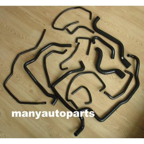 15PCS silicone water/coolant hose For Renault 5/R5 GT turbo 1988-1991 1989 1990 BLACK