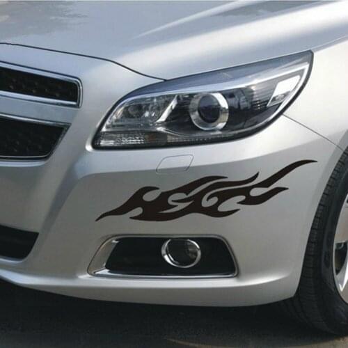 2pc/set Car Reflective Sticker Cartoon Fire Body Model Auto Waterproof Safety Warning Scratch Cover Sticker Interior Accessories