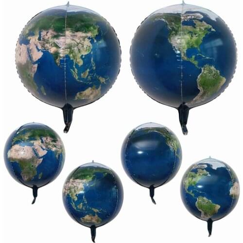 20pcs 30pcs 50pcs 22inch Cartoon 4D Earth Starry Sky Aluminium Foil Balloon Boy Girl Toy Birthday Party Decoration Supplies Ball